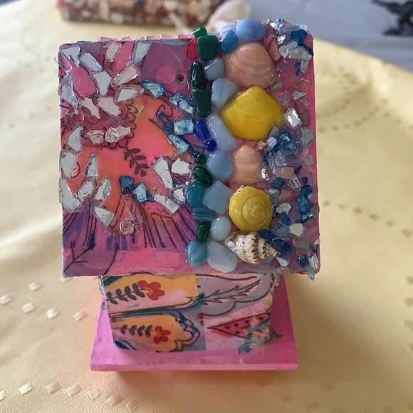 Mosaic Birdhouse - Picture 5 of 5